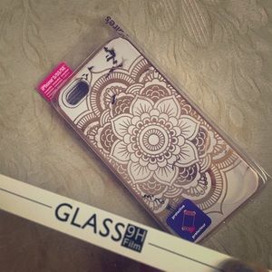 iPhone 5, 5s or SE case & 1 glass screenprotector